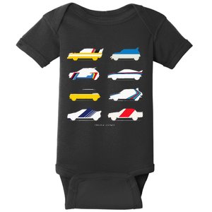 Rally Legends Group B Classic Rally Car Baby Bodysuit