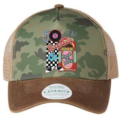 Rockabilly Lets Go To The Hop 1950S Retro Classic Jukebox Legacy Tie Dye Trucker Hat