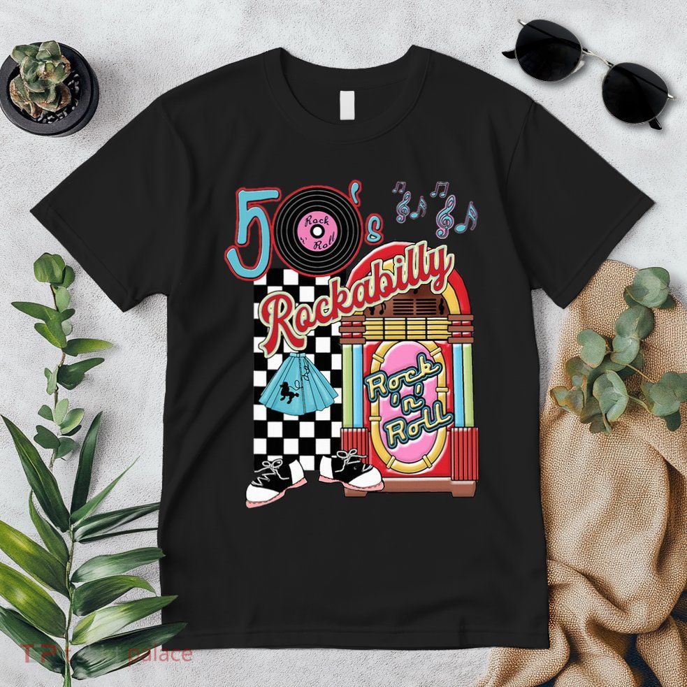 Rockabilly Lets Go To The Hop 1950S Retro Classic Jukebox Premium T-Shirt