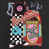 Rockabilly Lets Go To The Hop 1950S Retro Classic Jukebox 25L Jumbo Tote