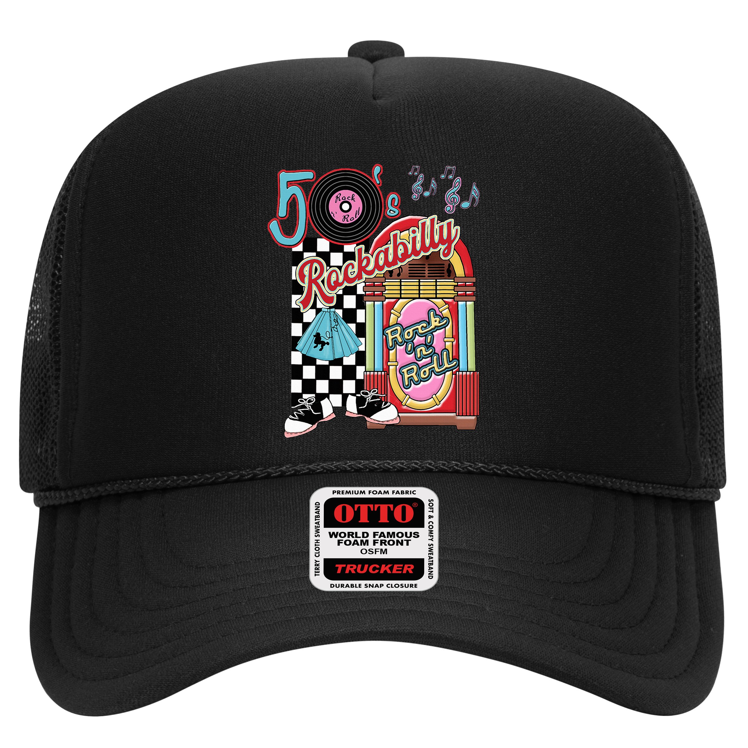 Rockabilly Lets Go To The Hop 1950S Retro Classic Jukebox Hat