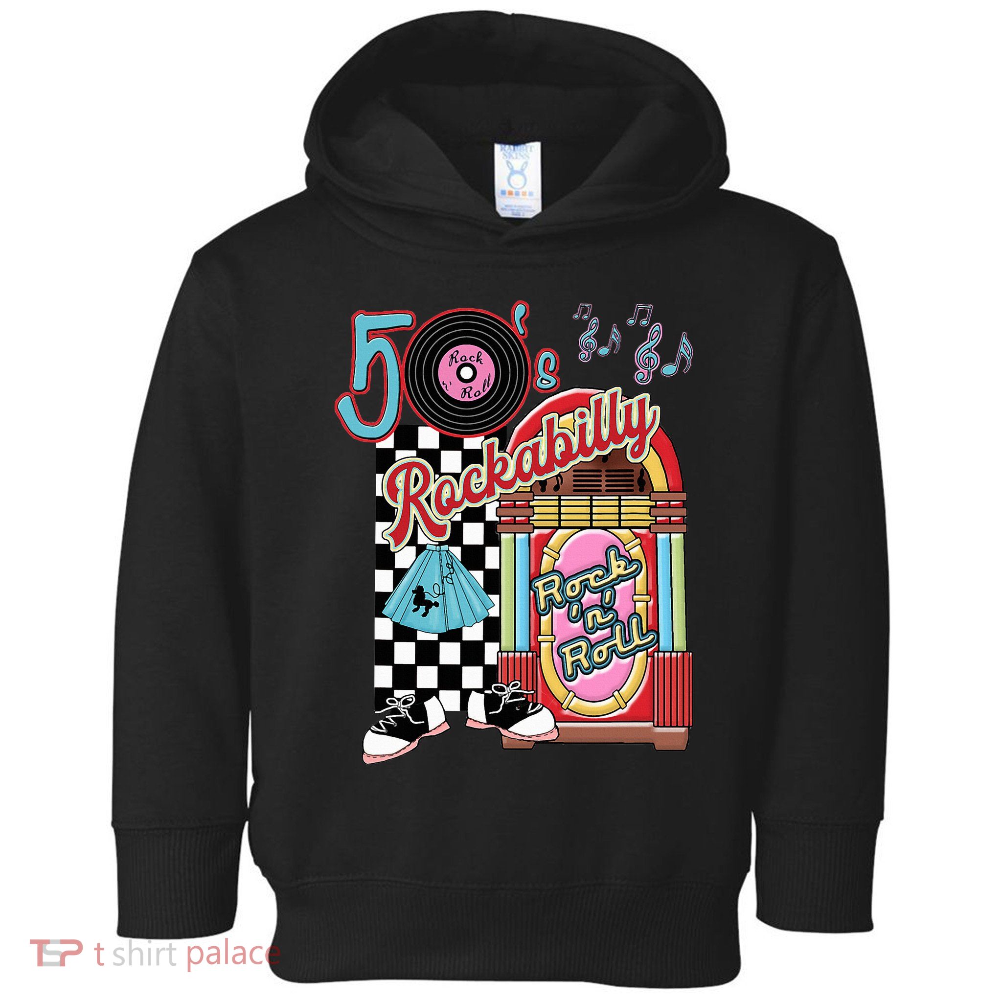 Rockabilly Lets Go To The Hop 1950S Retro Classic Jukebox Toddler Hoodie