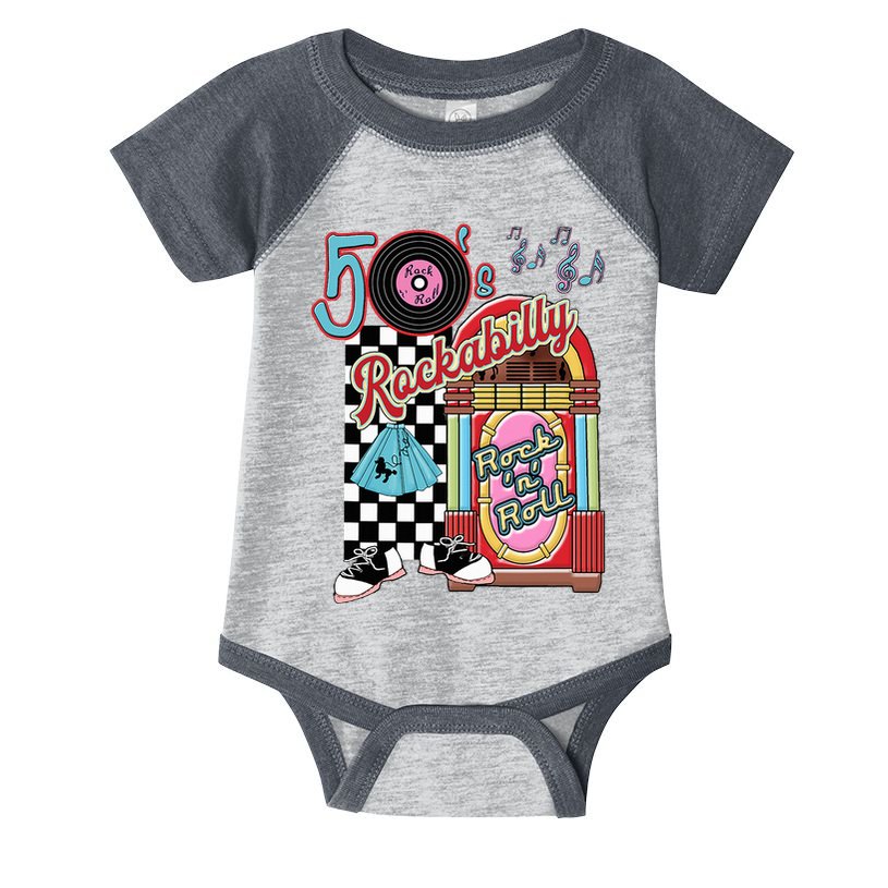 Rockabilly Lets Go To The Hop 1950S Retro Classic Jukebox Infant Baby Jersey Bodysuit