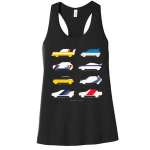 Rally Legends Group B Classic Rally Car Design Women's Racerback Tank