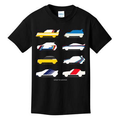 Rally Legends Group B Classic Rally Car Design Kids T-Shirt