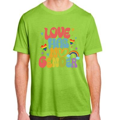 Retro Love Has No Gender Pride Month Lgbtq Meaningful Gift Adult ChromaSoft Performance T-Shirt