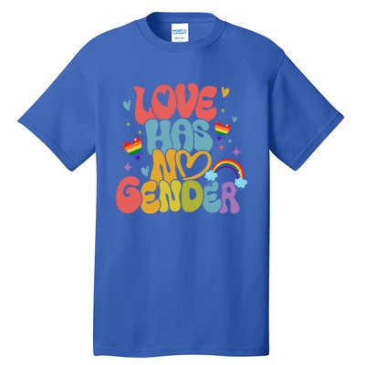 Retro Love Has No Gender Pride Month Lgbtq Meaningful Gift Tall T-Shirt