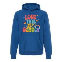 Retro Love Has No Gender Pride Month Lgbtq Meaningful Gift Premium Hoodie