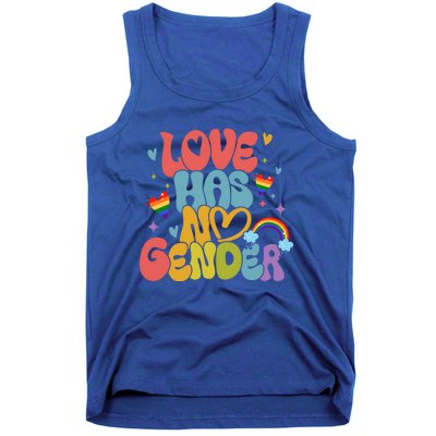 Retro Love Has No Gender Pride Month Lgbtq Meaningful Gift Tank Top