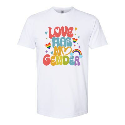 Retro Love Has No Gender Pride Month Lgbtq Meaningful Gift Softstyle CVC T-Shirt