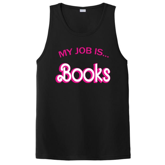 Retro Librarian Humor Funny Library Life My Job Is Books PosiCharge Competitor Tank