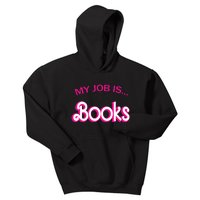 Retro Librarian Humor Funny Library Life My Job Is Books Kids Hoodie