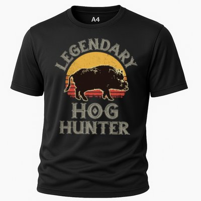 Retro Legendary Hog Hunter Vintage Pig Hog Boar Hunting Cool Gift Performance Shirt