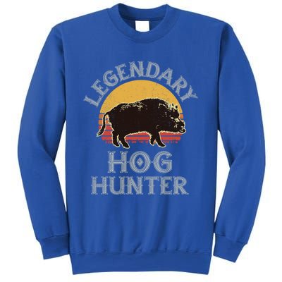 Retro Legendary Hog Hunter Vintage Pig Hog Boar Hunting Cool Gift Sweatshirt