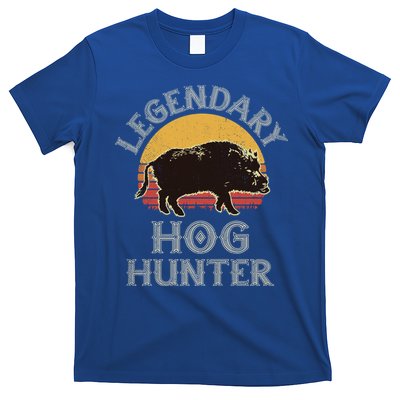 Retro Legendary Hog Hunter Vintage Pig Hog Boar Hunting Cool Gift T-Shirt