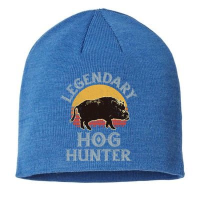 Retro Legendary Hog Hunter Vintage Pig Hog Boar Hunting Cool Gift Sustainable Beanie