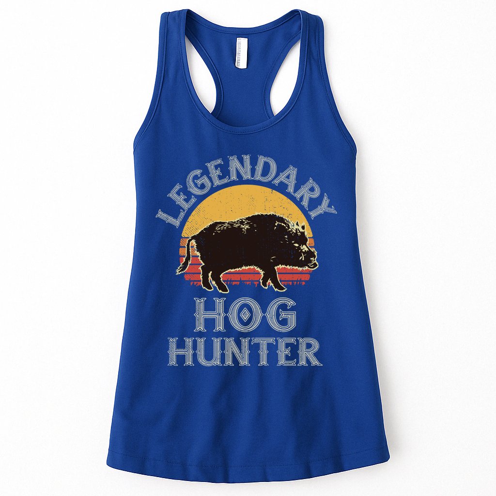 Retro Legendary Hog Hunter Vintage Pig Hog Boar Hunting Cool Gift Womens Tank Top
