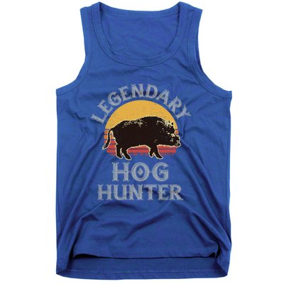 Retro Legendary Hog Hunter Vintage Pig Hog Boar Hunting Cool Gift Tank Top