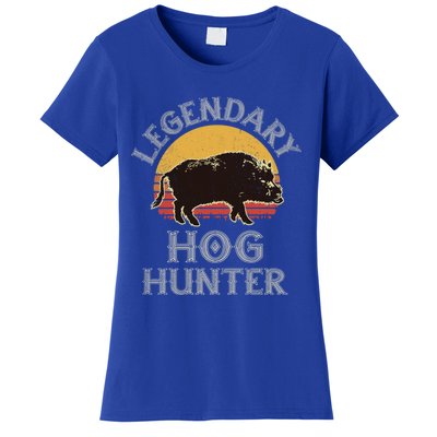 Retro Legendary Hog Hunter Vintage Pig Hog Boar Hunting Cool Gift Women's T-Shirt