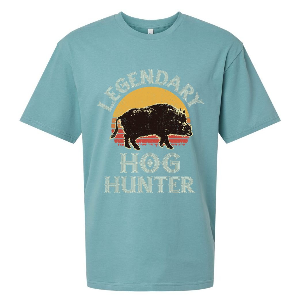 Retro Legendary Hog Hunter Vintage Pig Hog Boar Hunting Cool Gift Sueded Cloud Jersey T-Shirt