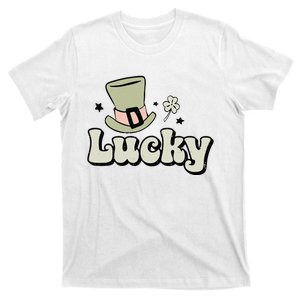 Retro Lucky Happy St Patricks Day Irish Shamrock T-Shirt