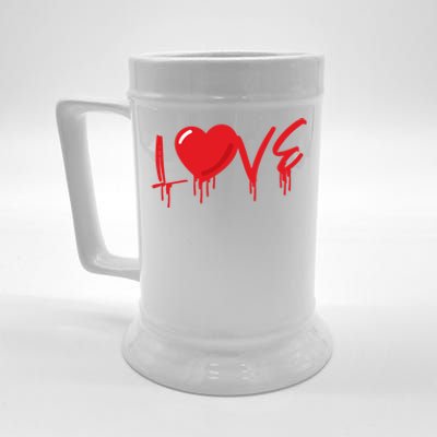 Red Love Heart Valentine's Day Gift Beer Stein