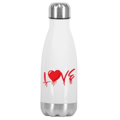 Red Love Heart Valentine's Day Gift Stainless Steel Insulated Water Bottle