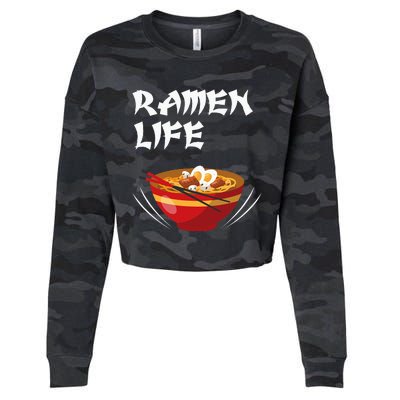 Ramen Life Hoodie Tasty Anime Noodle Bowl Cropped Pullover Crew