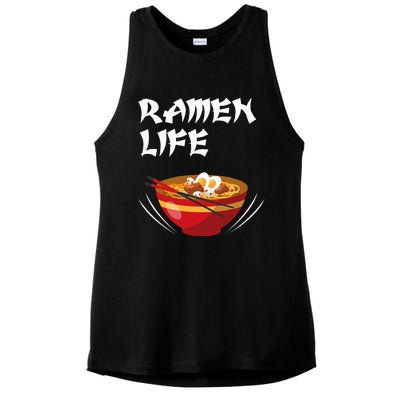 Ramen Life Hoodie Tasty Anime Noodle Bowl Ladies PosiCharge Tri-Blend Wicking Tank