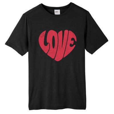 Retro Love Heart Vintage Graphic And Cute Gift Tall Fusion ChromaSoft Performance T-Shirt