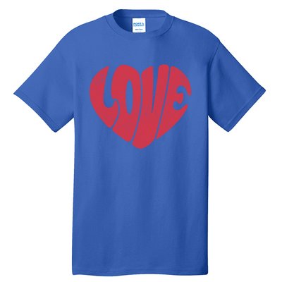 Retro Love Heart Vintage Graphic And Cute Gift Tall T-Shirt