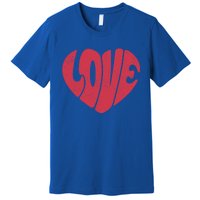 Retro Love Heart Vintage Graphic And Cute Gift Premium T-Shirt