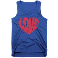 Retro Love Heart Vintage Graphic And Cute Gift Tank Top