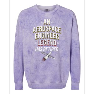 Retirement Legend Has Retired Aerospace Engineer Colorblast Crewneck Sweatshirt