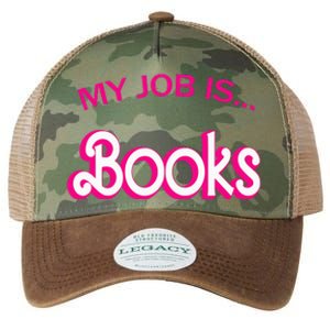 Retro Librarian Humor Funny Library Life My Job Is Books Legacy Tie Dye Trucker Hat