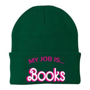 Retro Librarian Humor Funny Library Life My Job Is Books Knit Cap Winter Beanie