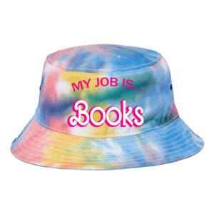 Retro Librarian Humor Funny Library Life My Job Is Books Tie Dye Newport Bucket Hat