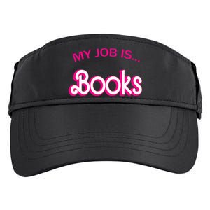 Retro Librarian Humor Funny Library Life My Job Is Books Adult Drive Performance Visor