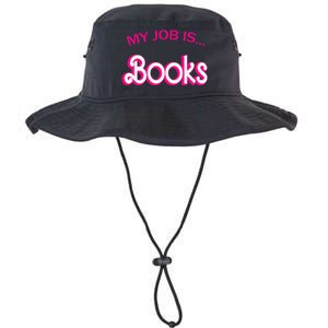 Retro Librarian Humor Funny Library Life My Job Is Books Legacy Cool Fit Booney Bucket Hat