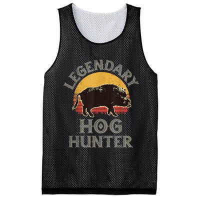 Retro Legendary Hog Hunter Vintage Pig Hog Boar Hunting Mesh Reversible Basketball Jersey Tank