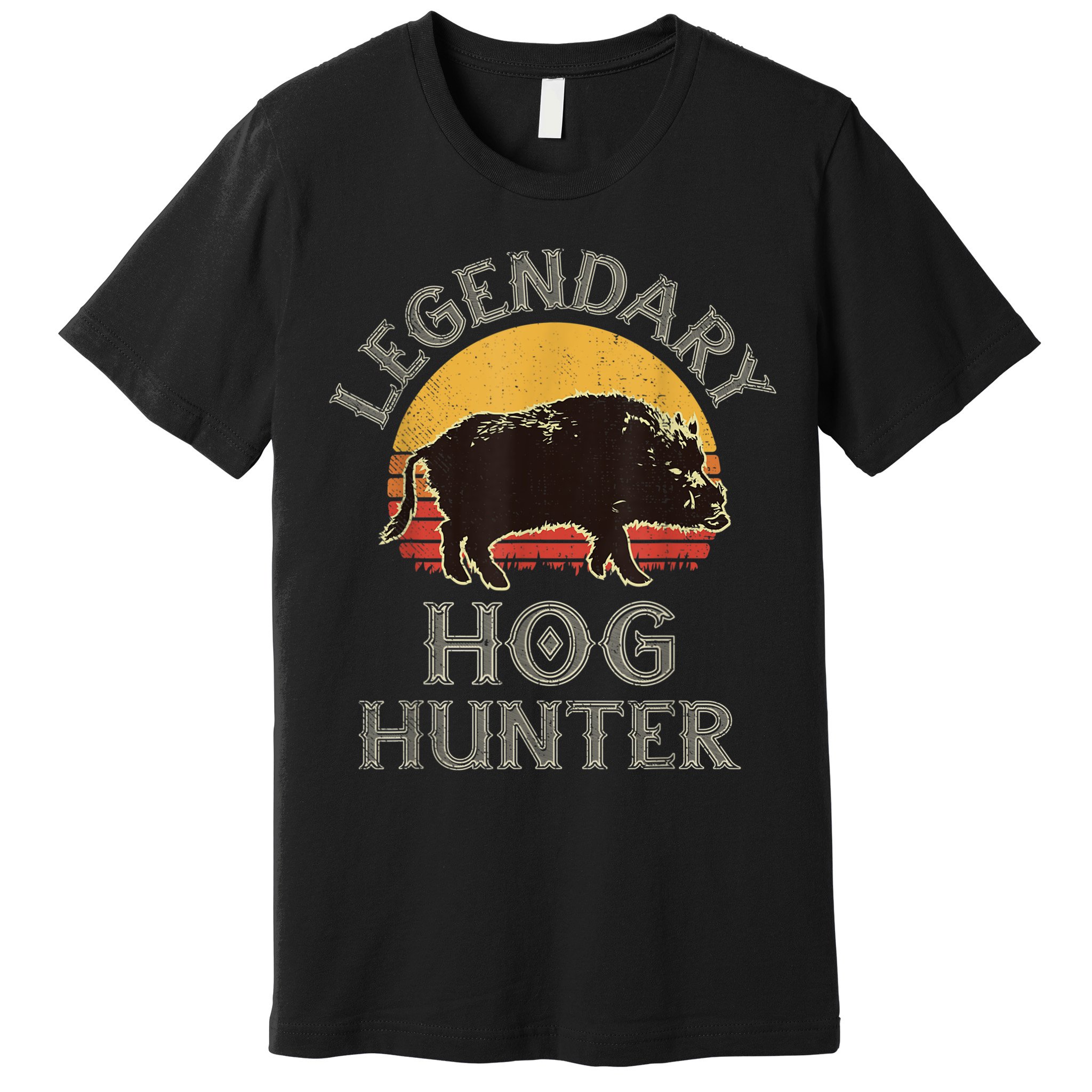 Retro Legendary Hog Hunter Vintage Pig Hog Boar Hunting Premium T-Shirt