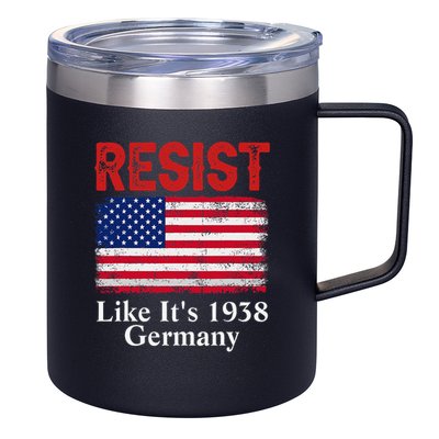Resist Like Its 1938 Germany Historical Germany USA Flag 12oz Stainless Steel Coffee Mug