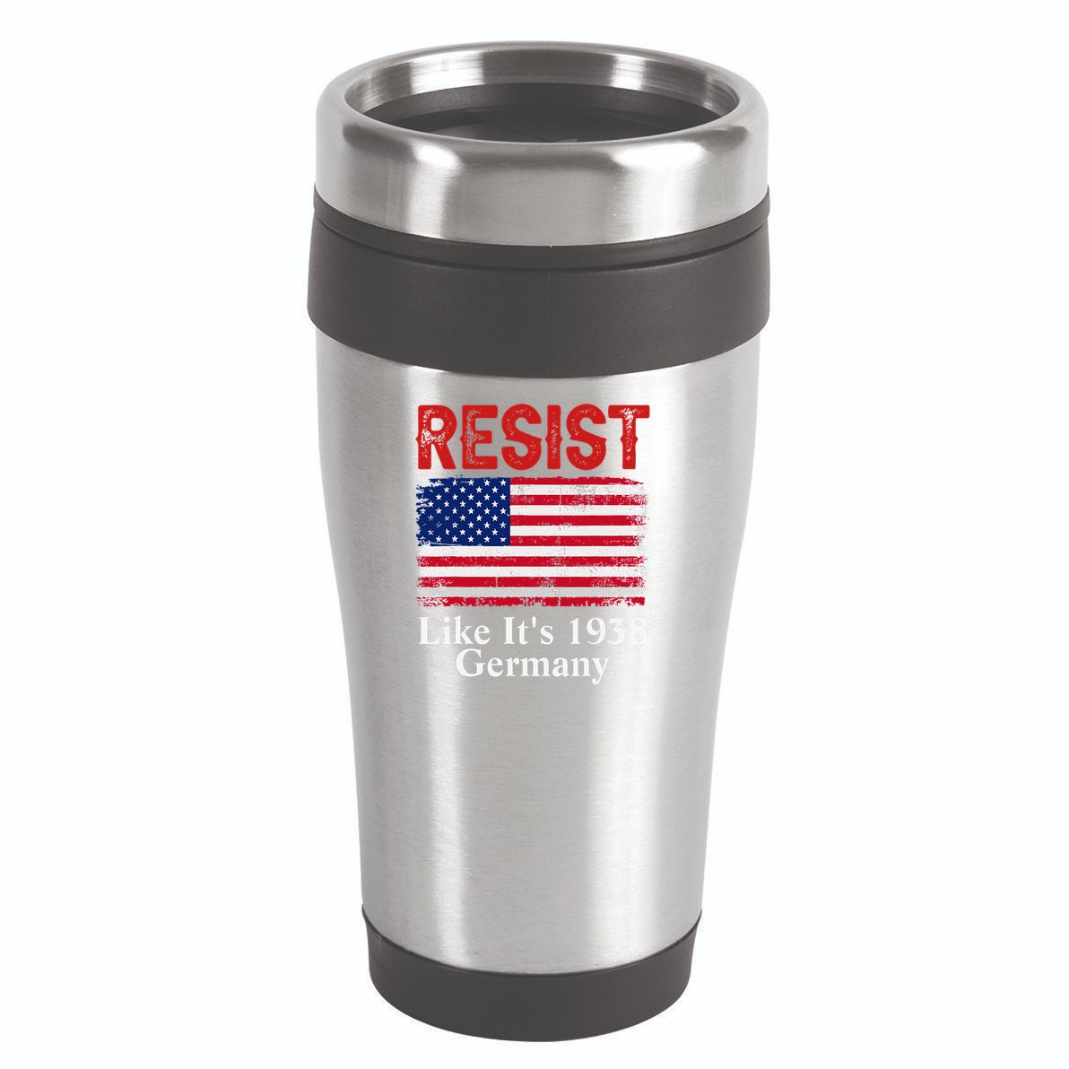 Resist Like Its 1938 Germany Historical Germany USA Flag 16oz Travel Tumbler
