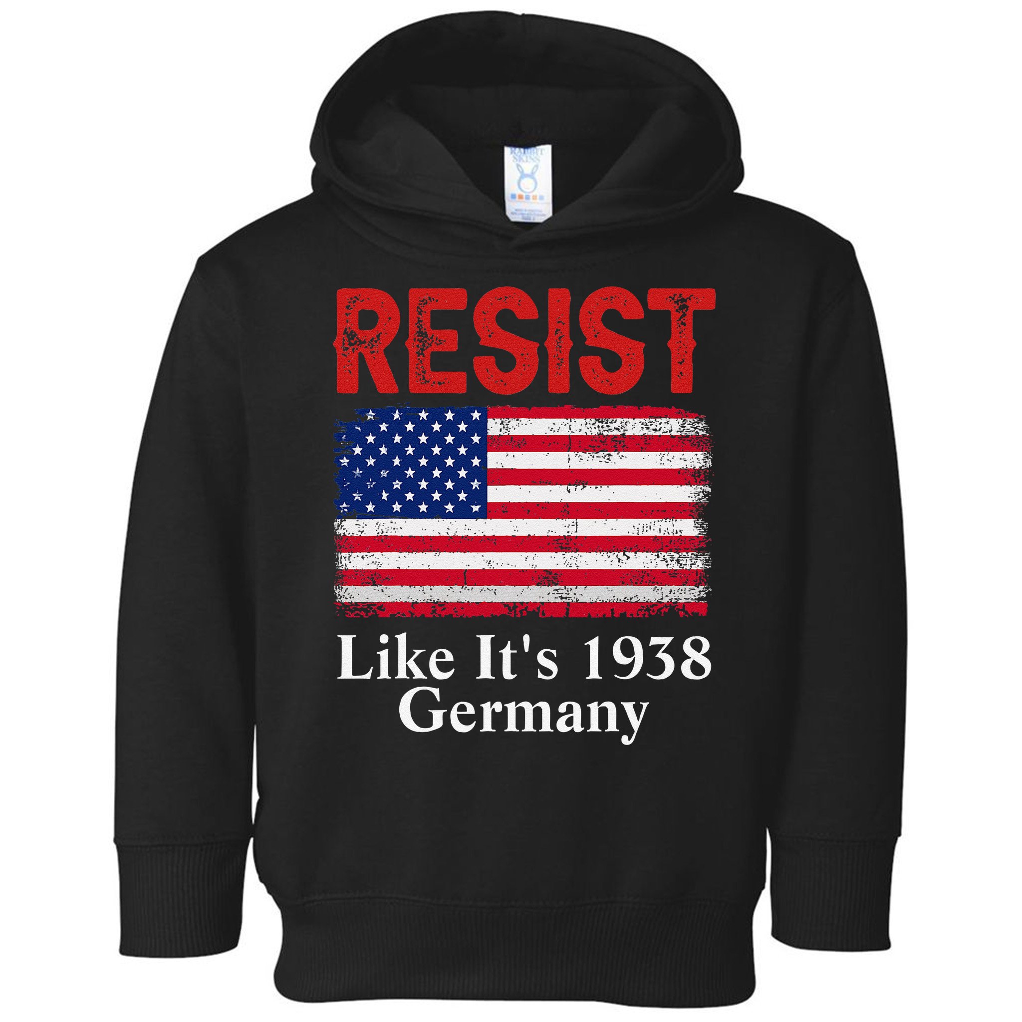 Resist Like Its 1938 Germany Historical Germany USA Flag Toddler Hoodie
