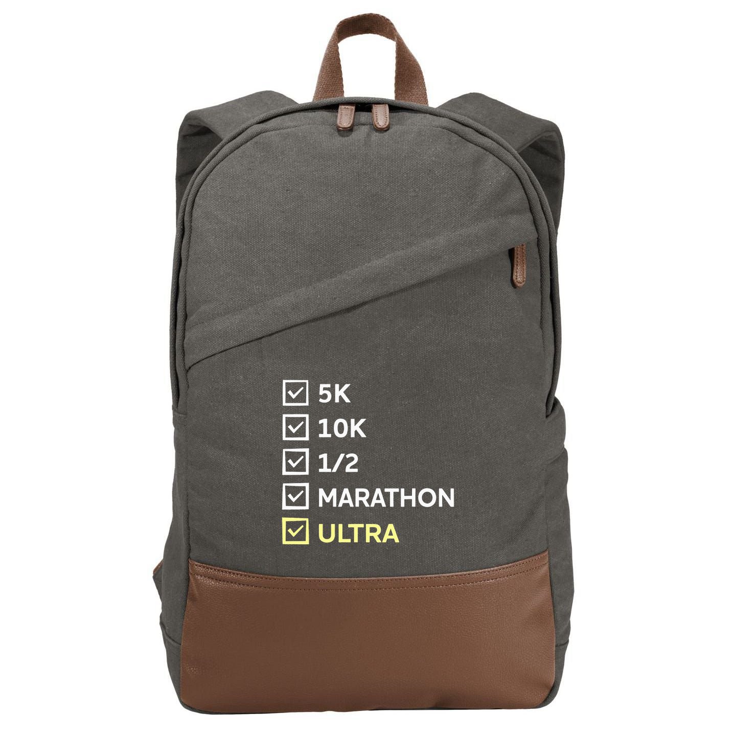 Running Late Is My Cardio Sleeping Cotton Canvas Backpack