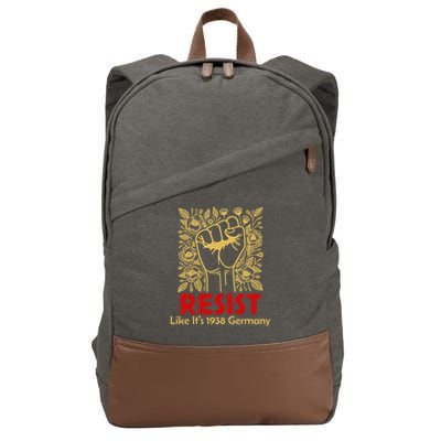 Resist Like Its 1938 Germany Cotton Canvas Backpack