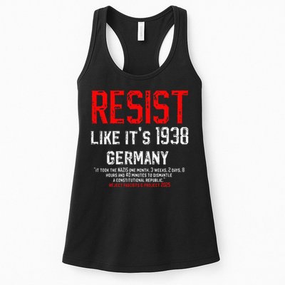Resist like its 1938 Germany Reject Fascism Project 2025 Womens Tank Top