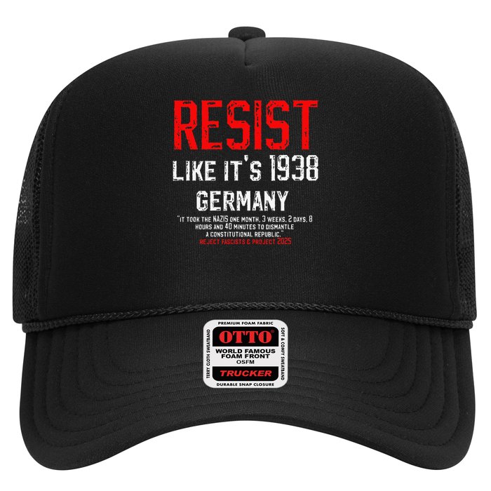 Resist like its 1938 Germany Reject Fascism Project 2025 Hat