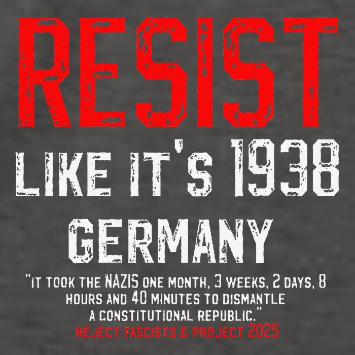 Resist like its 1938 Germany Reject Fascism Project 2025 Vector Backpack