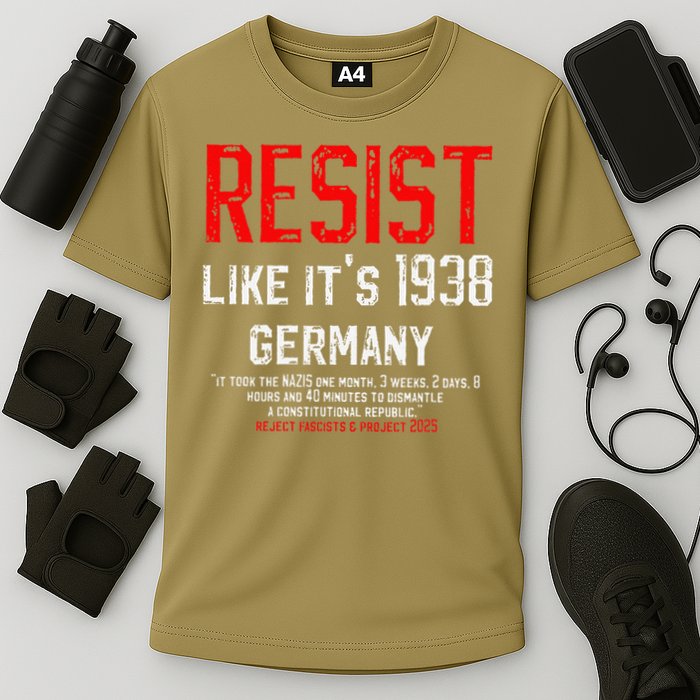 Resist like its 1938 Germany Reject Fascism Project 2025 Performance Shirt